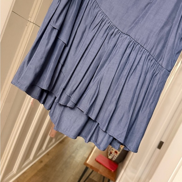 Chic Asymmetrical Blue Women's Shirt - Picture 11 of 12